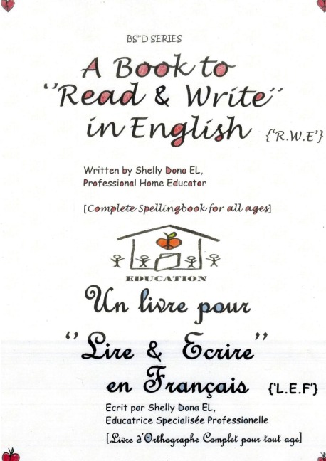 A Book to Read & Write in English {R.W.E} - Un Livre pour Lire & Ecrire en Français {L.E.F}