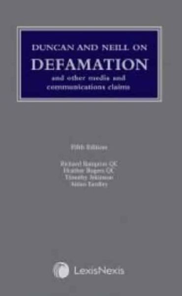Duncan and Neill on Defamation