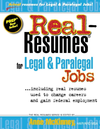 Real-Resumes for Legal and Paralegal Jobs