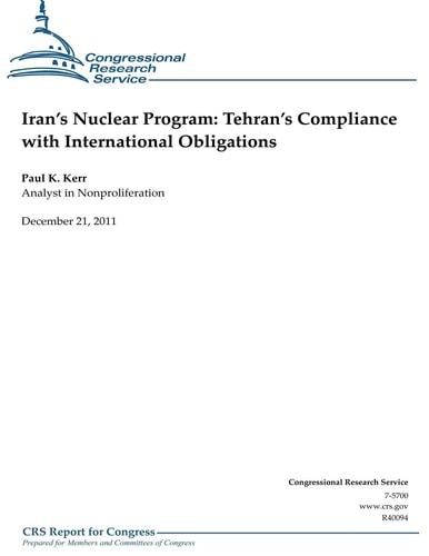 Iran's Nuclear Program Tehran's Compliance with International Obligations