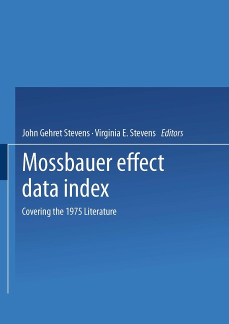 Mössbauer Effect Data Index: Covering the 1975 Literature