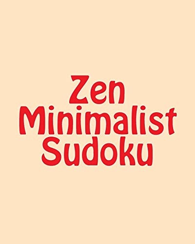 Zen Minimalist Sudoku Large Print Sudoku Puzzles