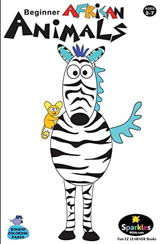 Beginner AFRICAN ANIMALS Funny Sounds and Coloring Book!