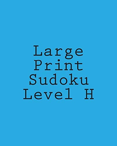 Large Print Sudoku Level H Intermediate Sudoku Puzzles