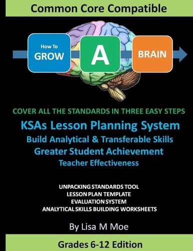 How To GROW A BRAIN Cover All The Standards In Three Easy Steps, Superior Lesson Planning, Improve Student Performance, Teacher Effectiveness, Teacher Evaluations, Unpacking Standards Tool, Lesson Plan Templates, Ready To Use Analytical Skill Builders