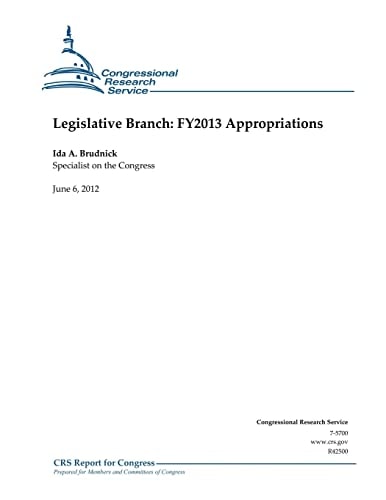 Legislative Branch FY2013 Appropriations