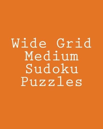 Wide Grid Medium Sudoku Puzzles Challenging, Large Print Puzzles