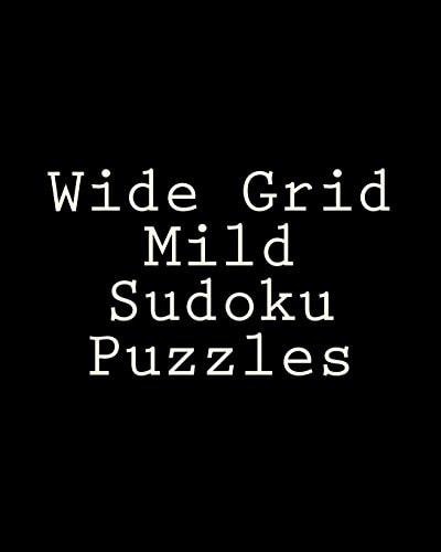 Wide Grid Mild Sudoku Puzzles Challenging, Large Print Puzzles
