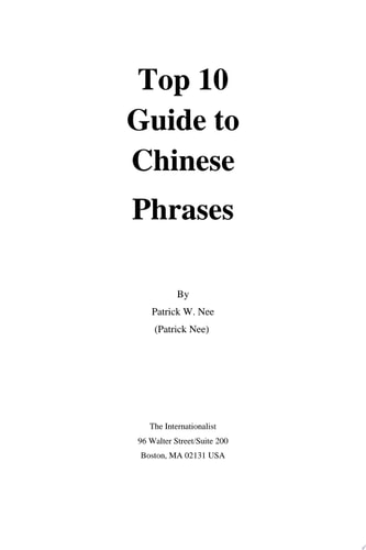 Top 10 Guide to Chinese Phrases
