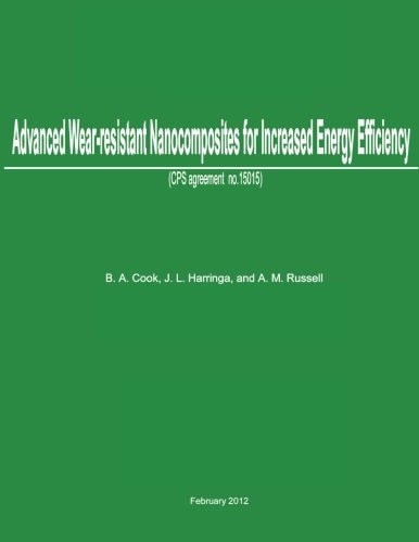 Advanced Wear-Resistant Nanocomposites for Increased Energy Efficiency CPS Agreement No. 15015
