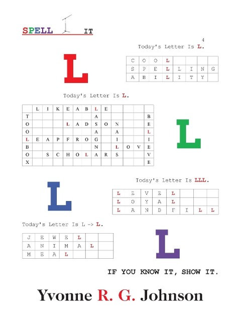 Spell-It: Todays Letter Is L