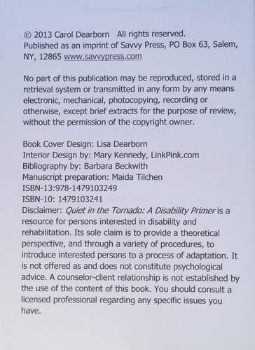 Quiet in the Tornado A Disability Primer