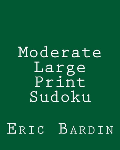 Moderate Large Print Sudoku Fun, Large Grid Sudoku Puzzles