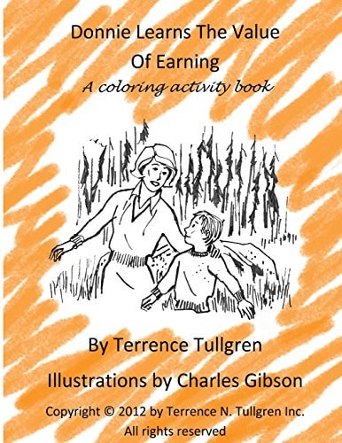 Donnie Learns The Value of Earning A Coloring Activity Book