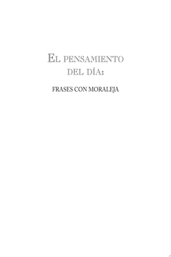 El Pensamiento Del Dí Frases Con Moraleja