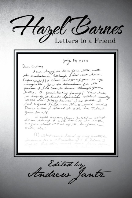 Hazel Barnes: Letters to a Friend