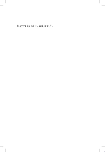 Matters of Inscription Reading Figures of Latinidad
