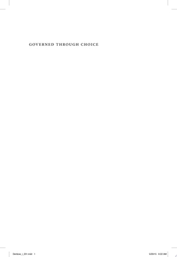 Governed Through Choice Autonomy, Technology, and the Politics of Reproduction