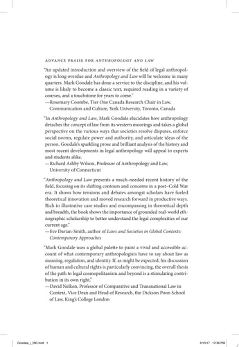 Anthropology and Law A Critical Introduction