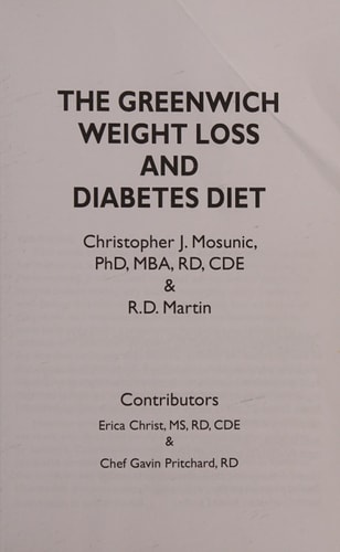 The Greenwich Weight Loss and Diabetes Diet