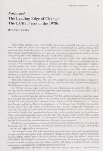 Gay Press, Gay Power The Growth of LGBT Community Newspapers in America