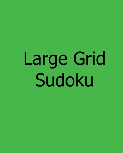 Large Grid Sudoku Fun, Large Print Sudoku Puzzles
