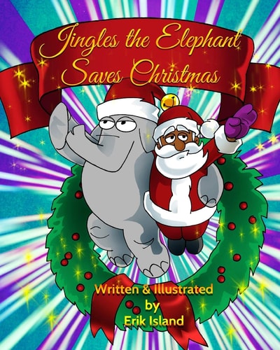 Jingles The Elephant Saves Christmas Black Santa