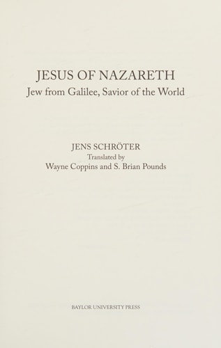 Jesus of Nazareth Jew from Galilee, Savior of the World