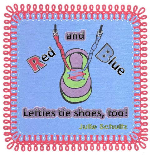 Red and Blue Lefties Tie Shoes, Too!