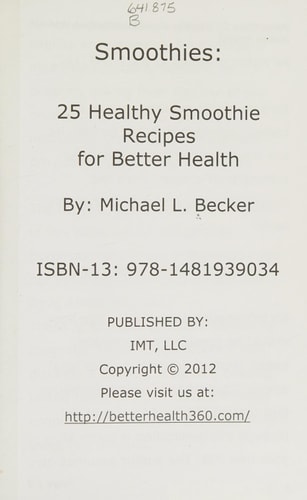 Smoothies 25 Healthy Smoothie Recipes for Better Health