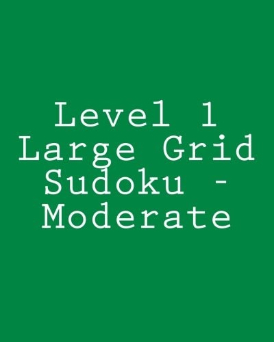 Level 1 Large Grid Sudoku - Moderate Fun, Large Print Sudoku Puzzles