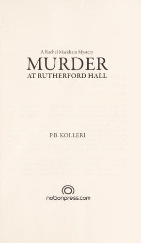 Murder at Rutherford Hall Rachel Markham Mystery Series
