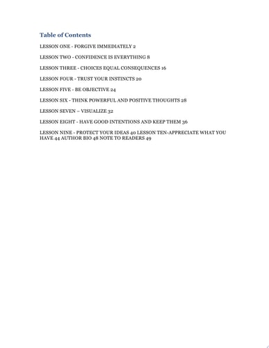 Ten Life Changing Lessons