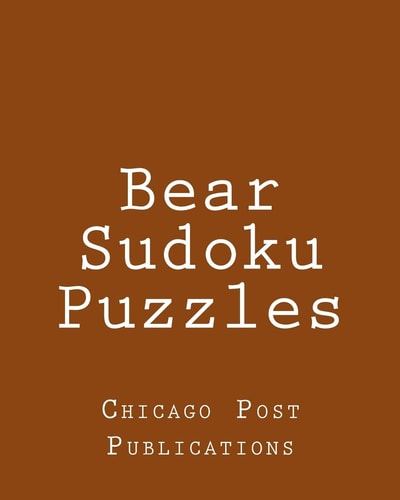 Bear Sudoku Puzzles Fun, Large Grid Sudoku Puzzles