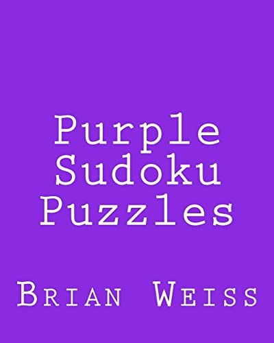 Purple Sudoku Puzzles Fun, Large Grid Sudoku Puzzles