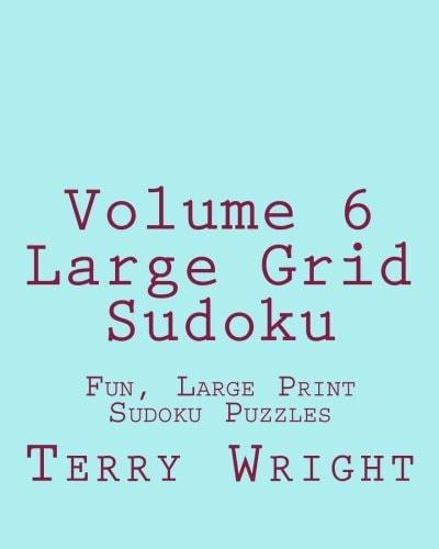 Volume 6 Large Grid Sudoku Fun, Large Print Sudoku Puzzles