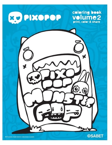 Pixopop Coloring Book Volume 2 Enjoy Over 50 Pixopop Illustrations