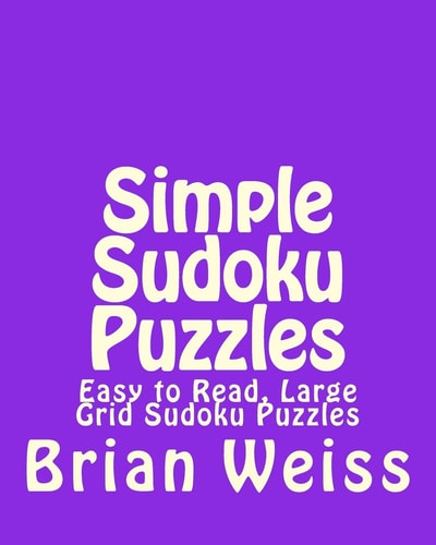 Simple Sudoku Puzzles Easy to Read, Large Grid Sudoku Puzzles