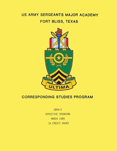 Corresponding Studies Program CB04-C - Effective Speaking