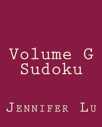 Volume G Sudoku 80 Easy to Read, Large Print Sudoku Puzzles