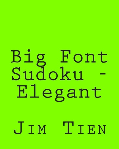 Big Font Sudoku - Elegant 80 Easy to Read, Large Print Sudoku Puzzles
