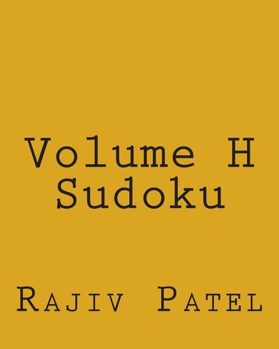 Volume H Sudoku Fun, Large Print Sudoku Puzzles