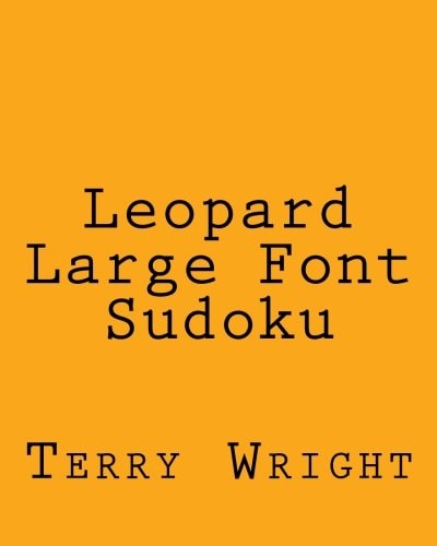 Leopard Large Font Sudoku Easy to Read, Large Grid Sudoku Puzzles