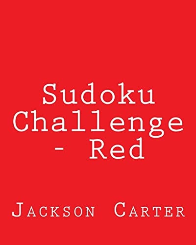 Sudoku Challenge - Red Fun, Large Print Sudoku Puzzles
