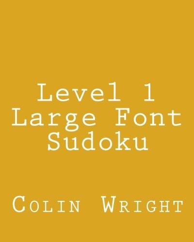 Level 1 Large Font Sudoku Fun, Large Grid Sudoku Puzzles