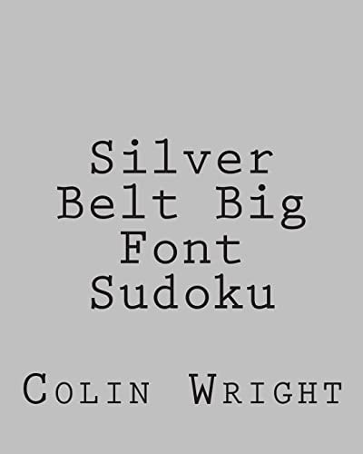 Silver Belt Big Font Sudoku Fun, Large Grid Sudoku Puzzles