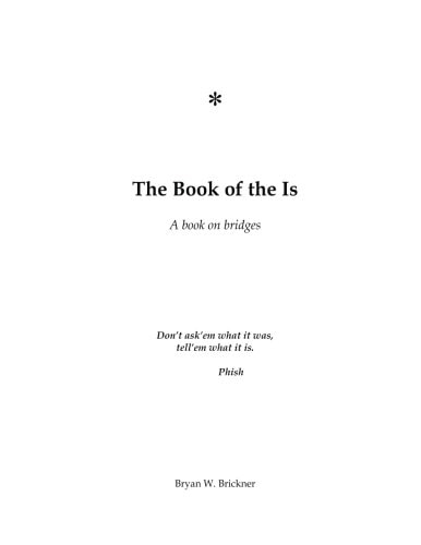 The Book of the Is A Book on Bridges