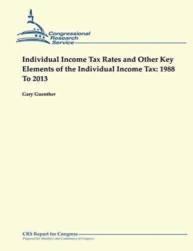 Individual Income Tax Rates and Other Key Elements of the Individual Income Tax 1988 To 2013
