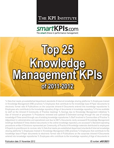Top 25 Knowledge Management KPIs Of 2011-2012