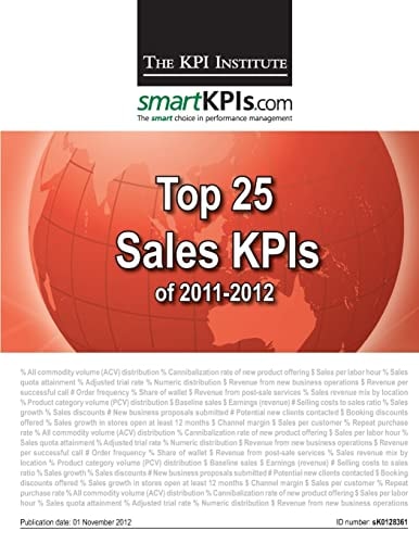 Top 25 Sales KPIs Of 2011-2012